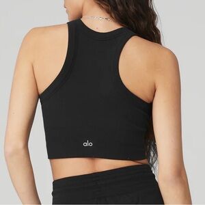 Alo delicate high neck bra black washed never worn size large L